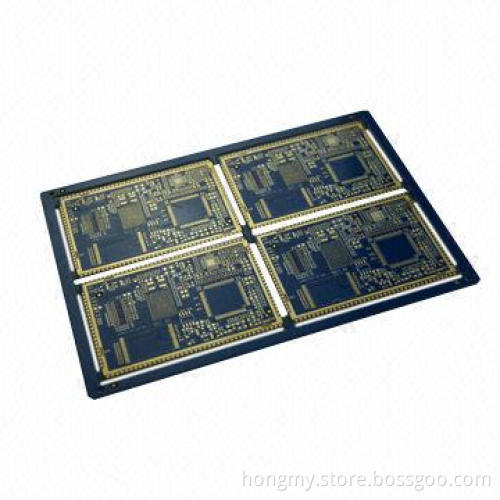 8-layered Printed Circuit Board with Immersion Gold, Blue Solder Mask, 2oz Copper